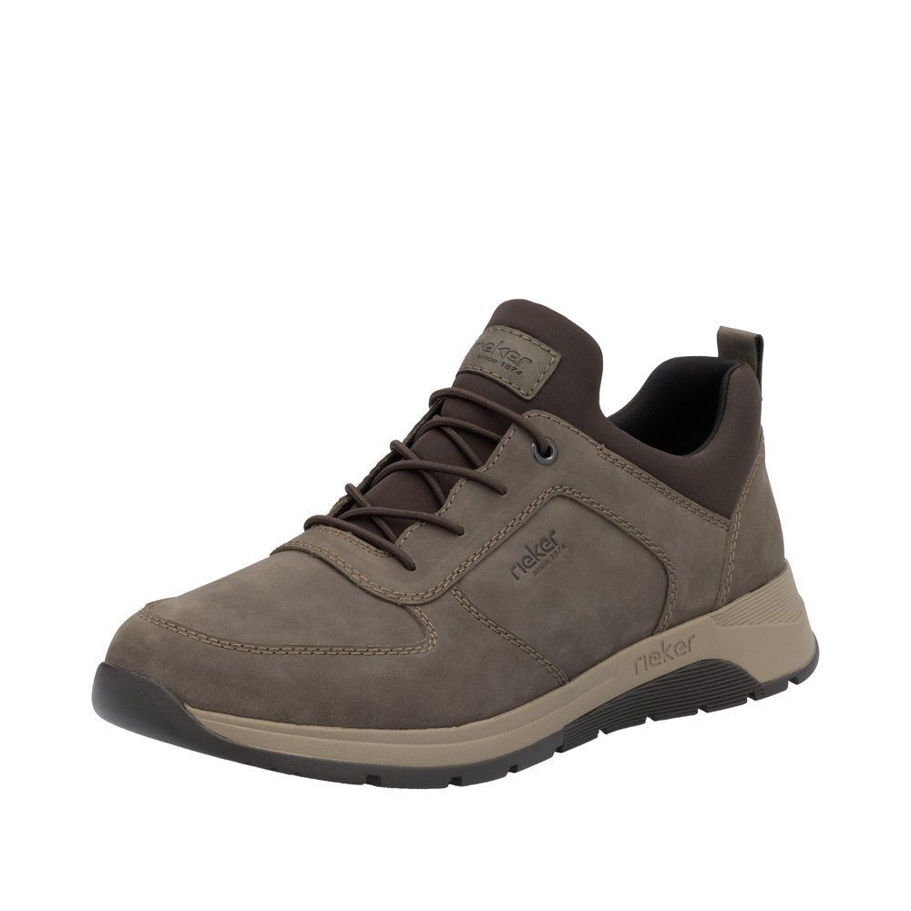 Männerschuh in Oliven Farben und Schwarz