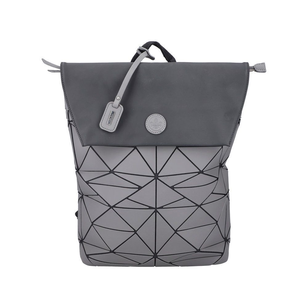 Rucksack mit ZickZack Muster in Grau und Schwarz